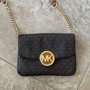 Michael Kors monogram crossbody.